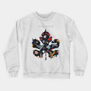 Vibrant Pattern of Abstract Foliage Crewneck Sweatshirt
